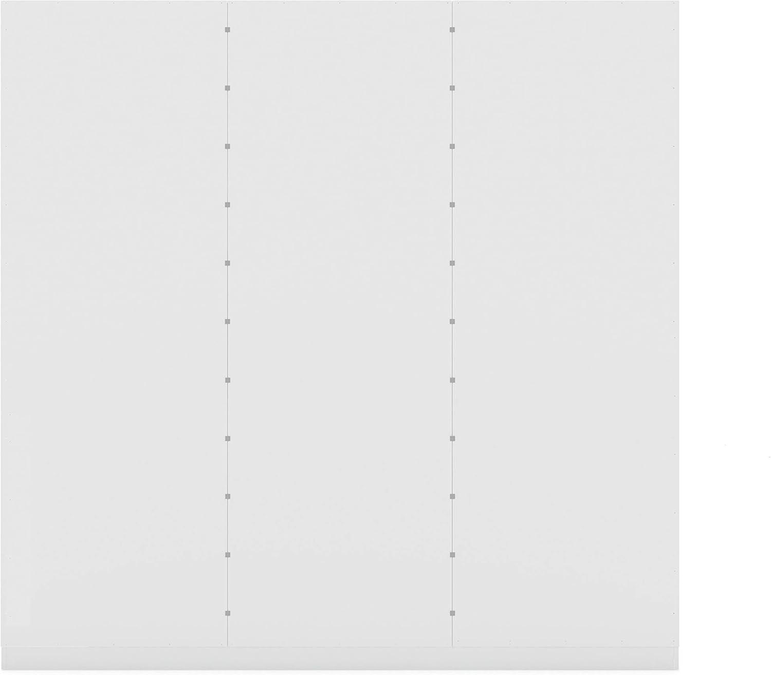 Gramercy Wardrobe Armoire Closet White - Manhattan Comfort: Bedroom Storage, 2 Drawers, 6 Doors