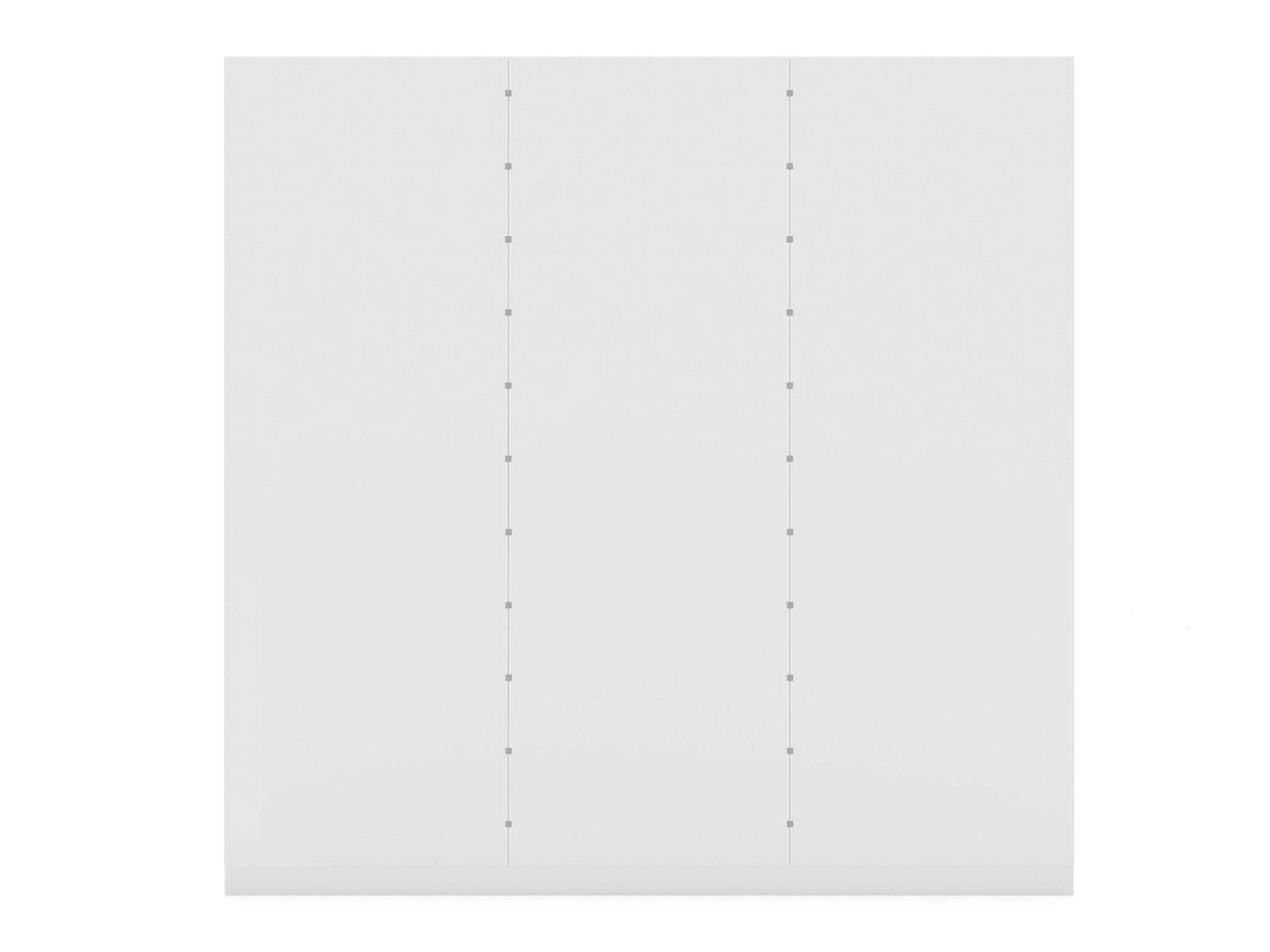 Gramercy Wardrobe Armoire Closet White - Manhattan Comfort: Bedroom Storage, 2 Drawers, 6 Doors