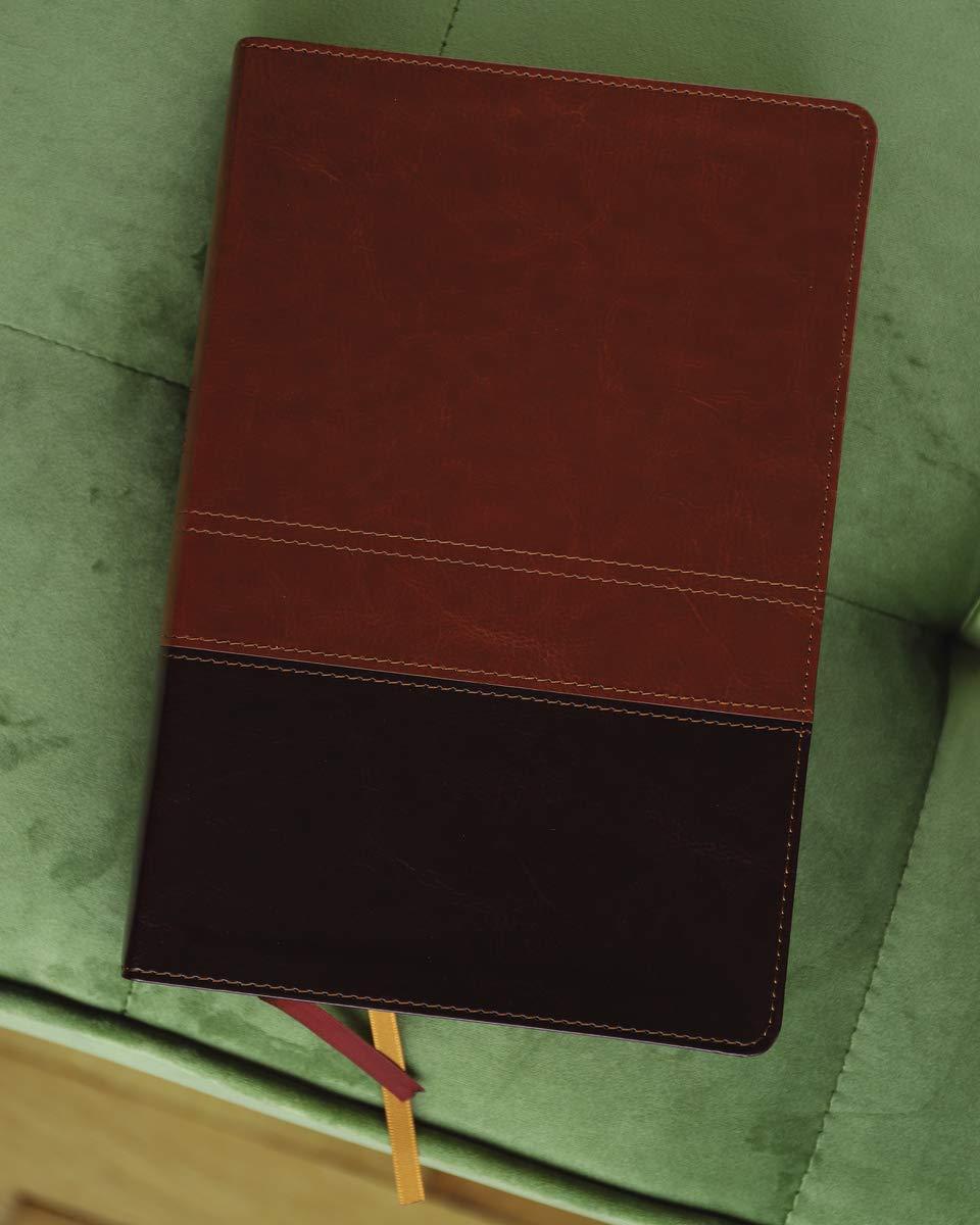 NIV, Reference Bible, Giant Print, Imitation Leather, Brown, Red Letter Edition, Comfort Print - Large Print by  Zondervan (Leather Bound)