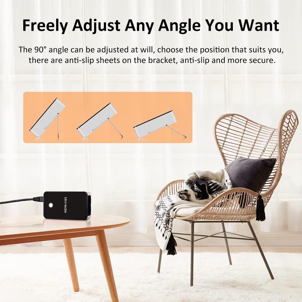 Personal Space Heater UCAN Portable Mini Electric Space Air Warmer for Room Office Desktop Black