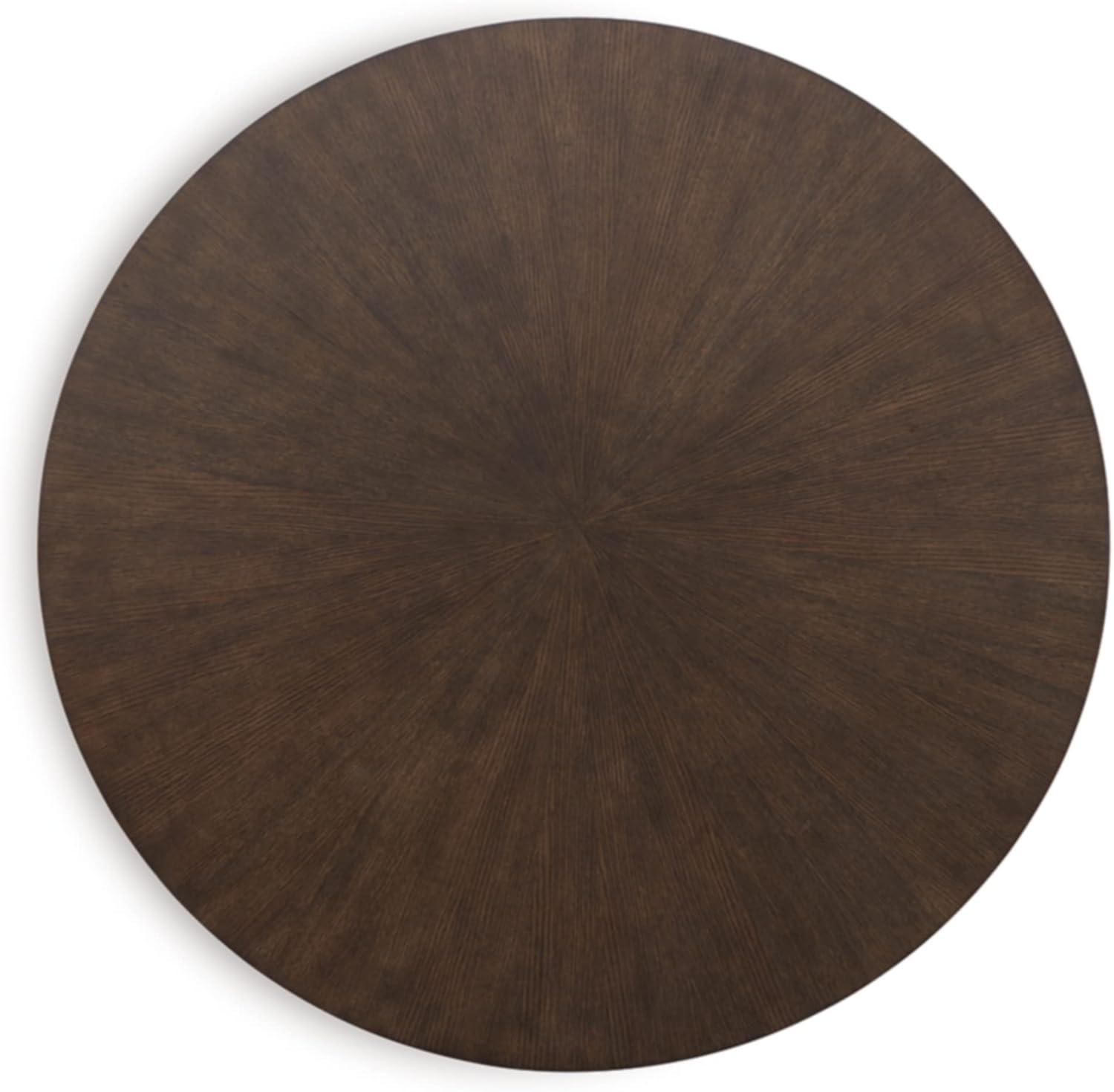 Signature Design by Ashley Contemporary Brazburn Coffee Table, Dark Brown/Gold Finish