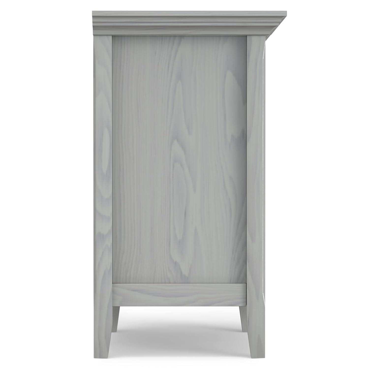Simpli Home Amherst 24"W 2-Drawer Solid Wood Nightstand with Open Shelf