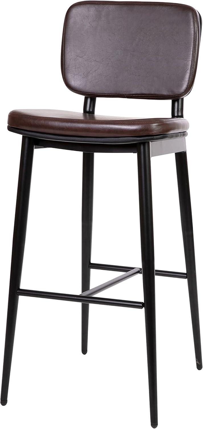 Crellus Upholstered Counter Stool with Metal Frame (Set of 2)