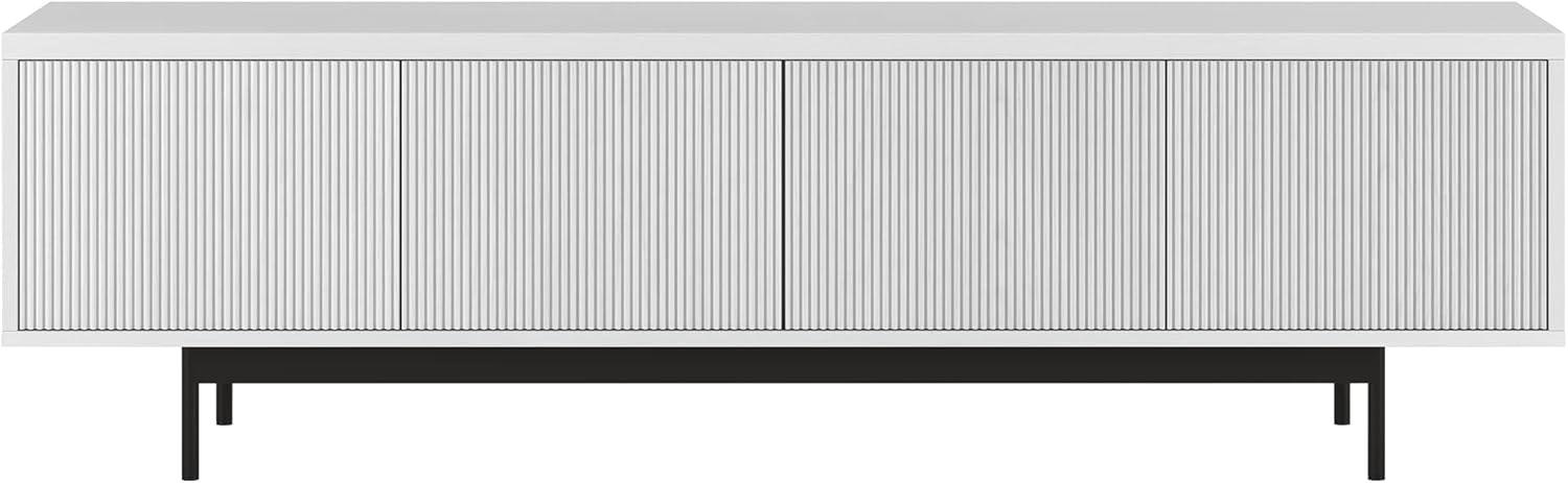 Evelyn&Zoe Whitman Rectangular TV Stand for TV's up to 75", White