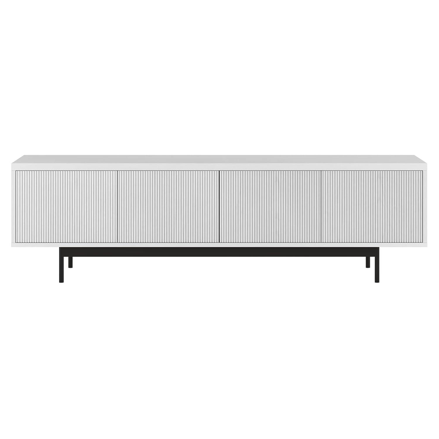Evelyn&Zoe Whitman Rectangular TV Stand for TV's up to 75", White