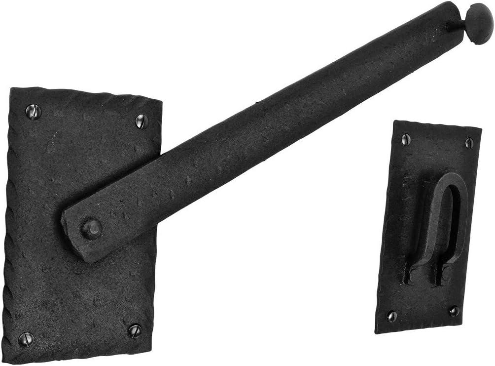 Black Iron Gate Flip Latch 12" Large Antique Two Sided Flip Locks Rust Resistant Barn Door and Fence Gate Latches w/Hardware Renovators Supply