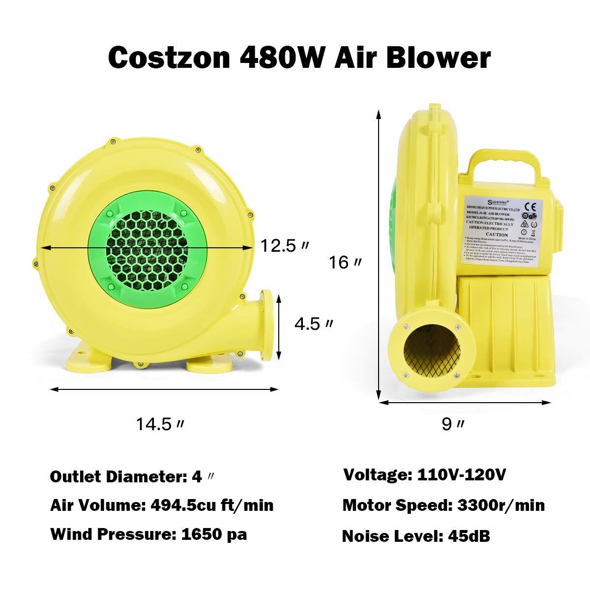 Yellow and Green Lightweight Corded Electric Handheld Air Blower
