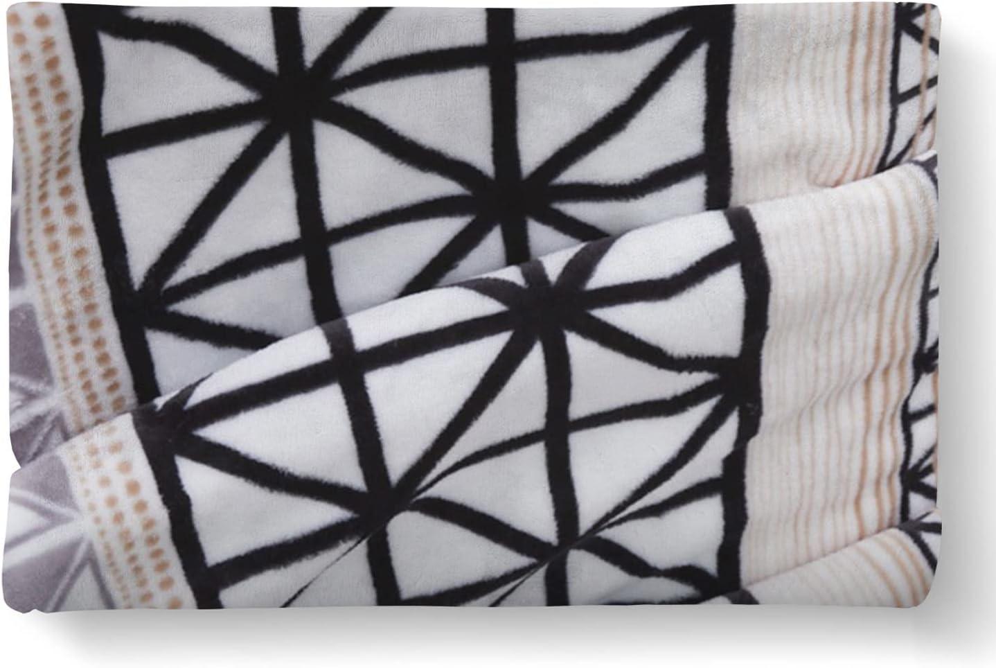 Elegant Comfort Lightweight Printed Throw Blanket- All Season, Ultra Soft, Cozy and Plush- Decorative Throw Blankets, Perfect for Lounging, 50 x 70 inches, Brexton, Throw Blanket