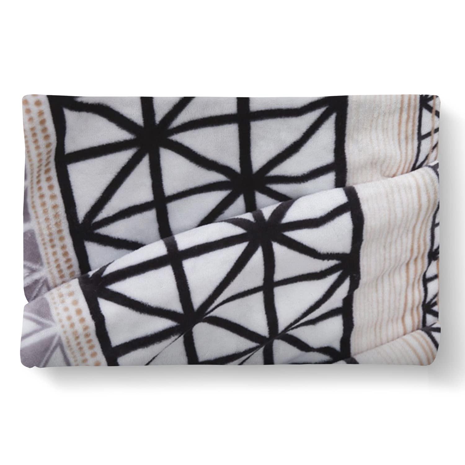 Elegant Comfort Lightweight Printed Throw Blanket- All Season, Ultra Soft, Cozy and Plush- Decorative Throw Blankets, Perfect for Lounging, 50 x 70 inches, Brexton, Throw Blanket