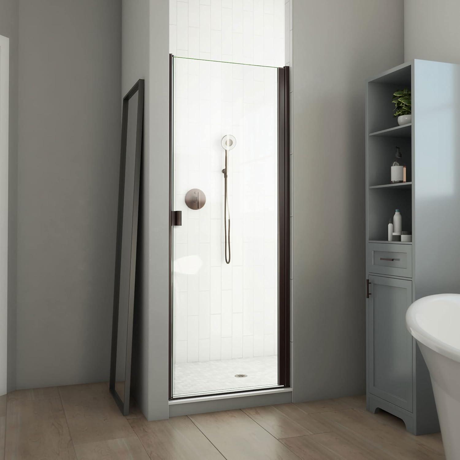 Alliance Oil Rubbed Bronze 28" x 66" Semi-Frameless Shower Door