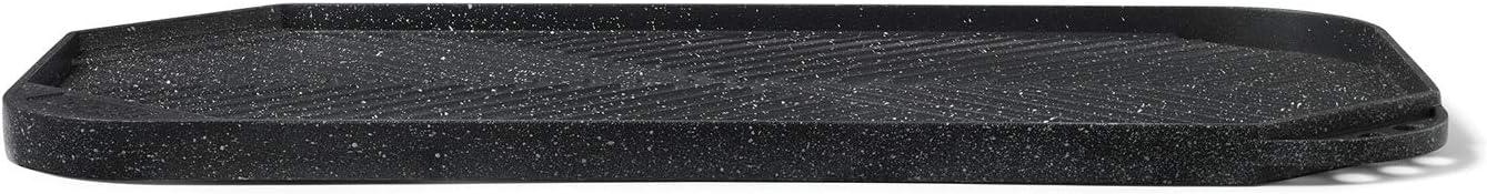 THE ROCK by Starfrit 10.6" x 19.5" Reversible Aluminum Grill/Griddle, Black