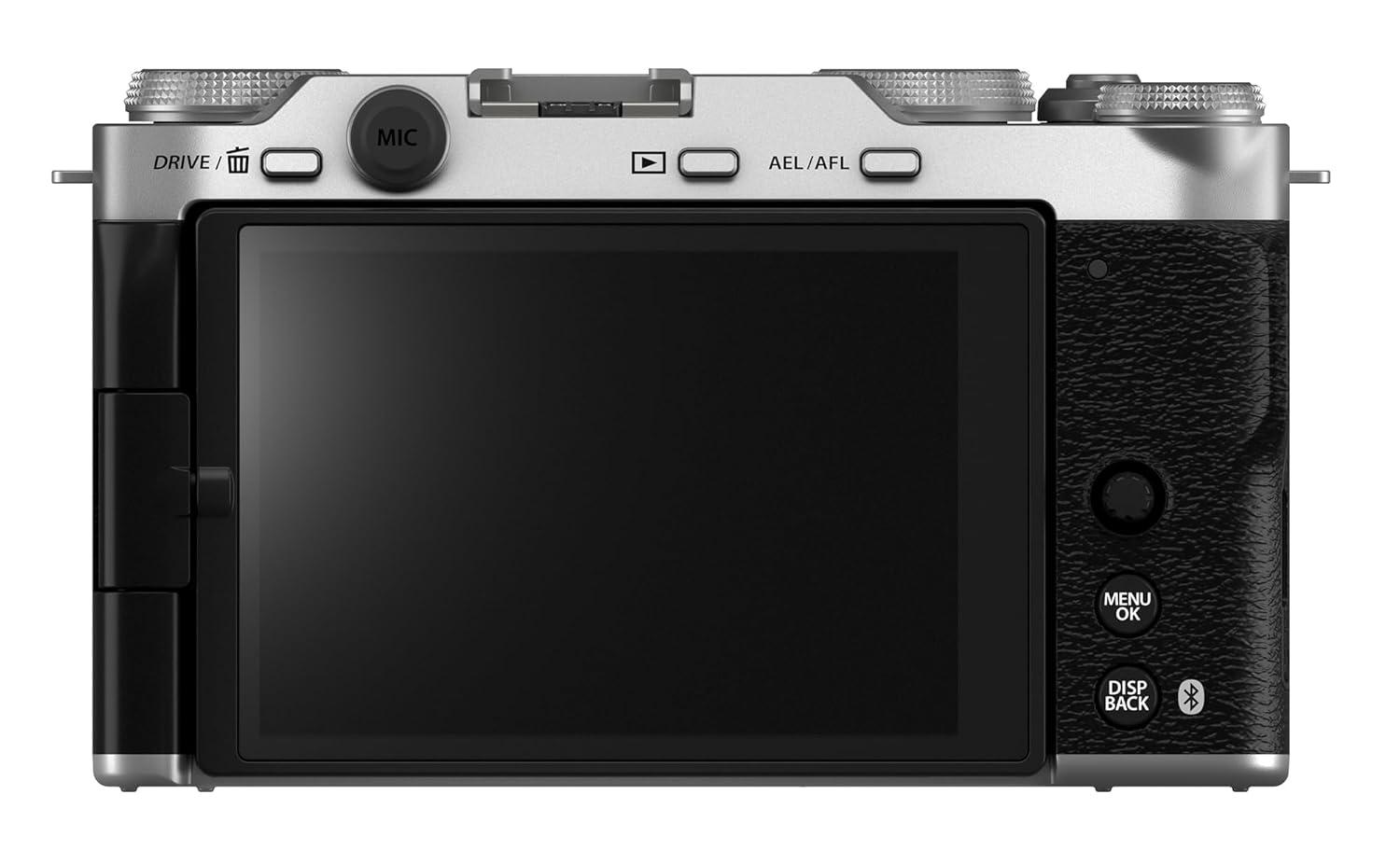 Fujifilm X-M5 Mirrorless Camera Body with XC 15-45mm F3.5-5.6 OIS PZ Lens (Silver)