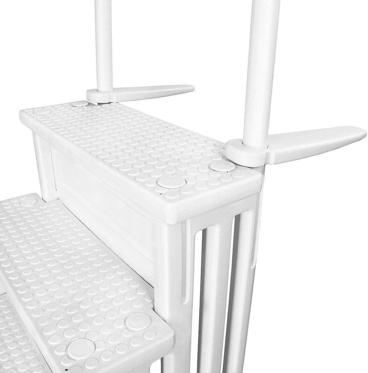XtremepowerUS XtremepowerUS In-Pool Step Ladder with Handrails for Pools and Decks Up to 54" High