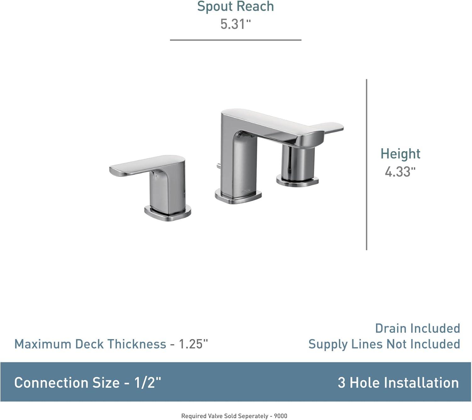 Rizon Widespread Bathroom Faucet with Drain Assembly