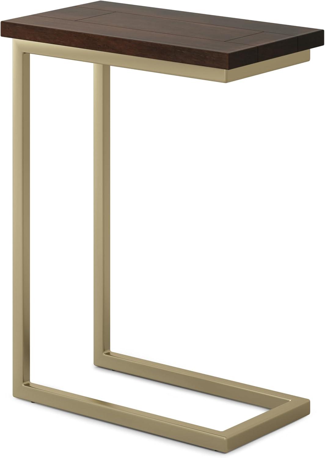 Simpli Home Skyler Solid Mango Wood C Side Table