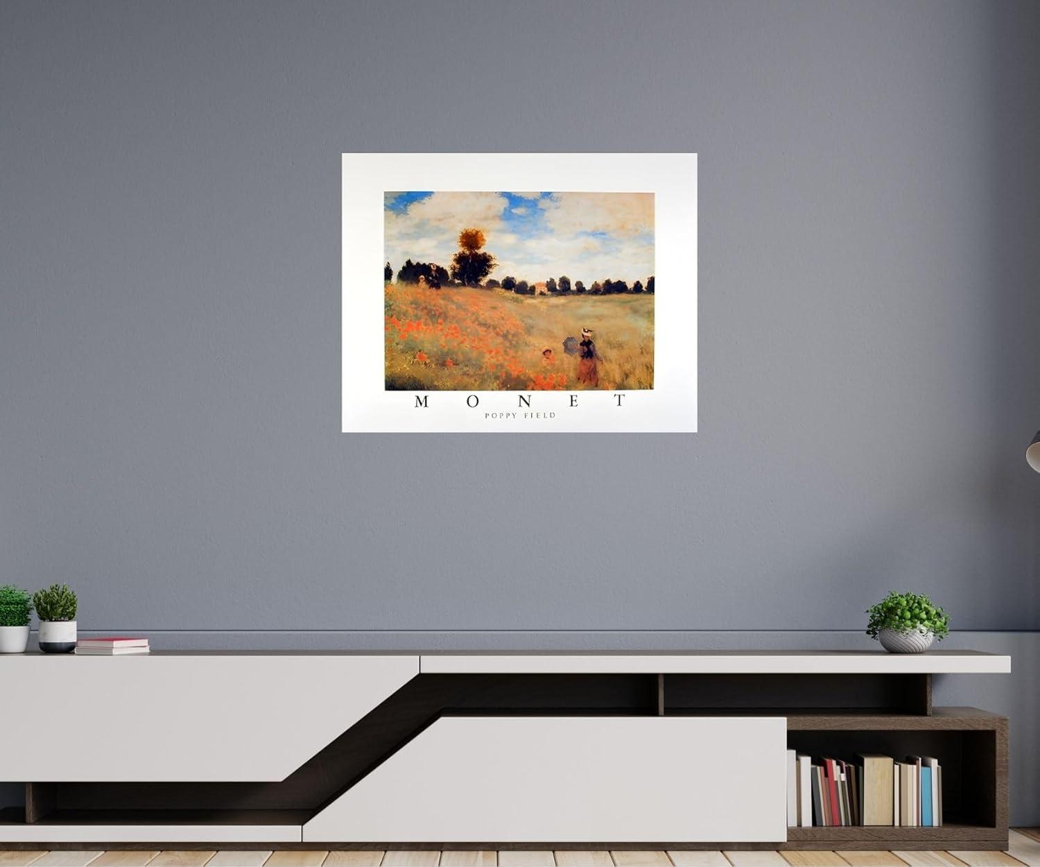 Stupell Industries The Poppy Field Monet Classic Painting Framed Wall Art by Claude Monet