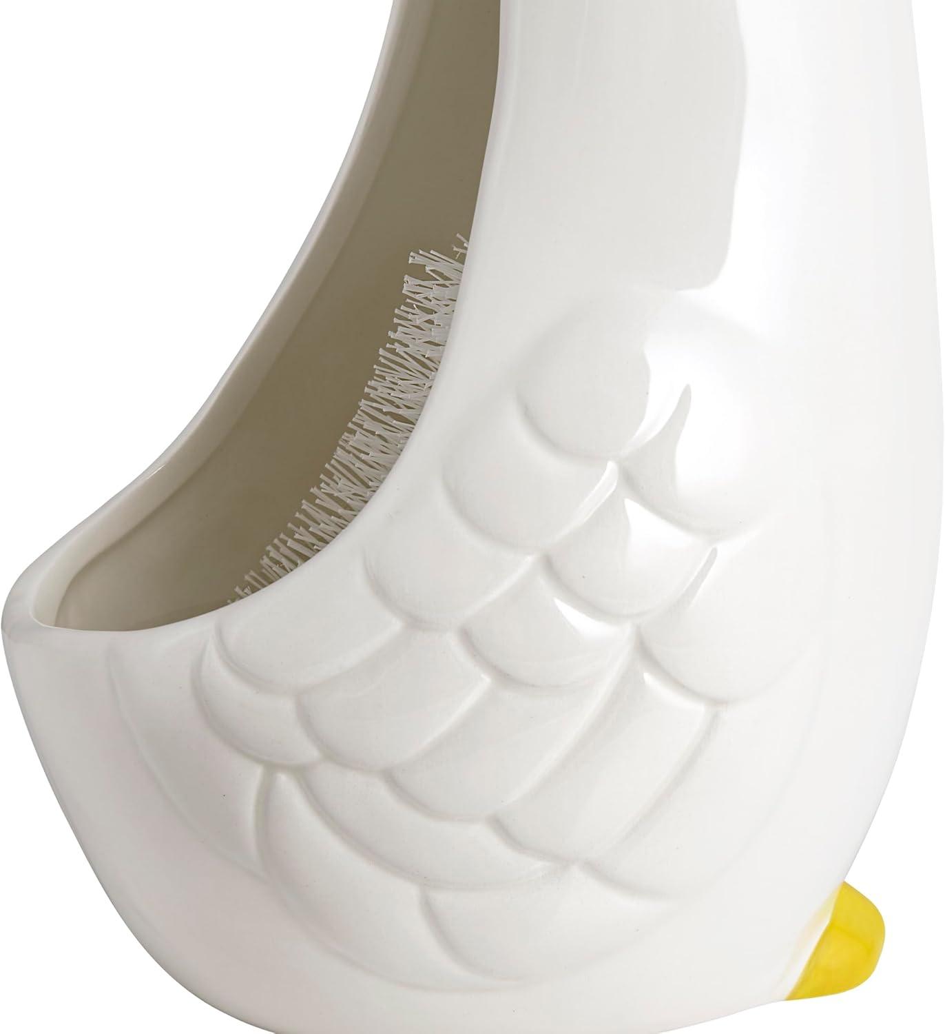 Duck Ceramic Toilet Brush And Holder by Allure Home Creation