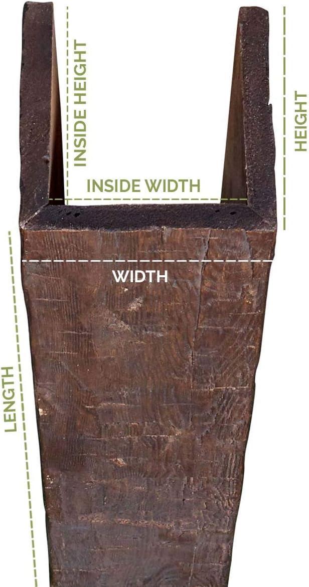 Ekena Millwork Hand Hewn Timberthane Faux Wood 3-Sided Ceiling Beam (U-beam)