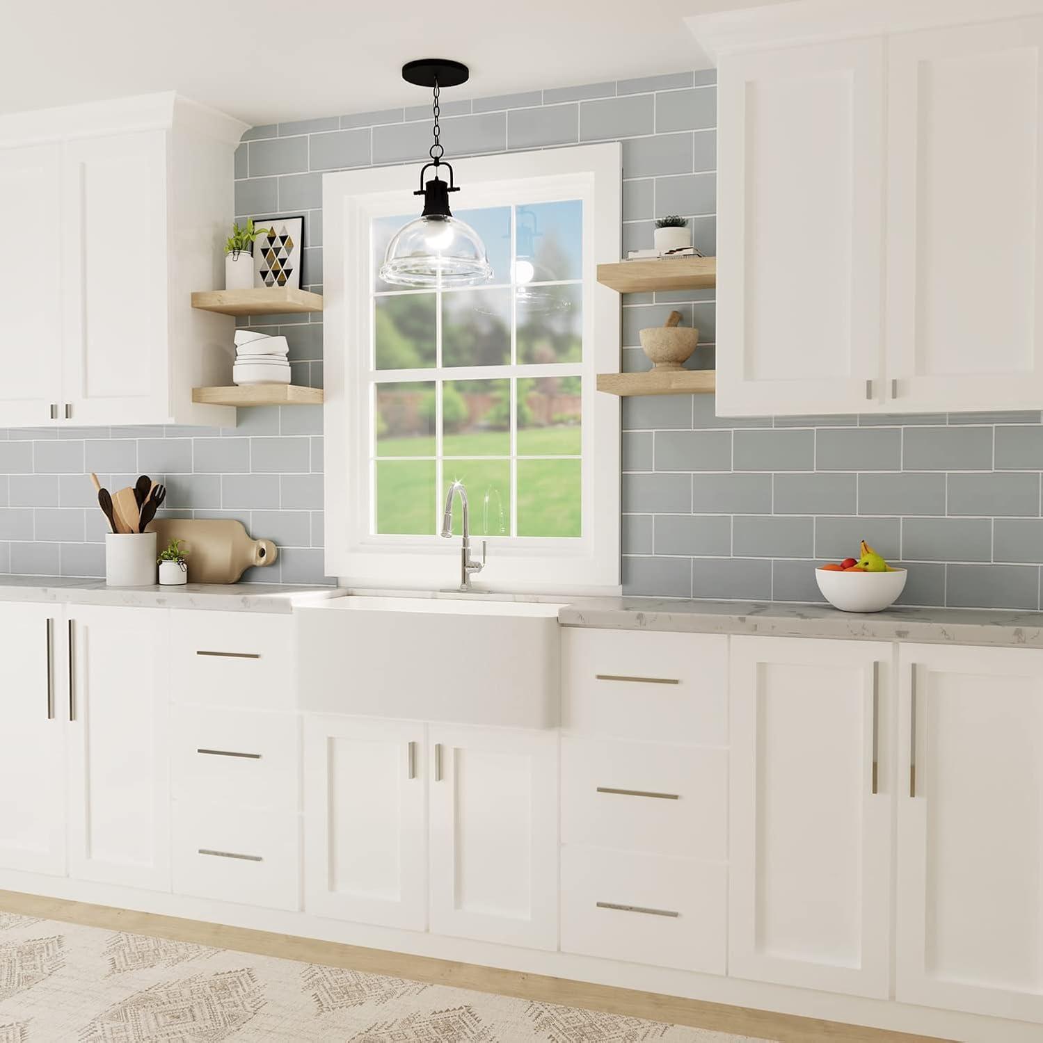 Hickory Hardware Streamline Kitchen Cabinet Handles, Solid Core Drawer Pulls for Cabinet Doors
