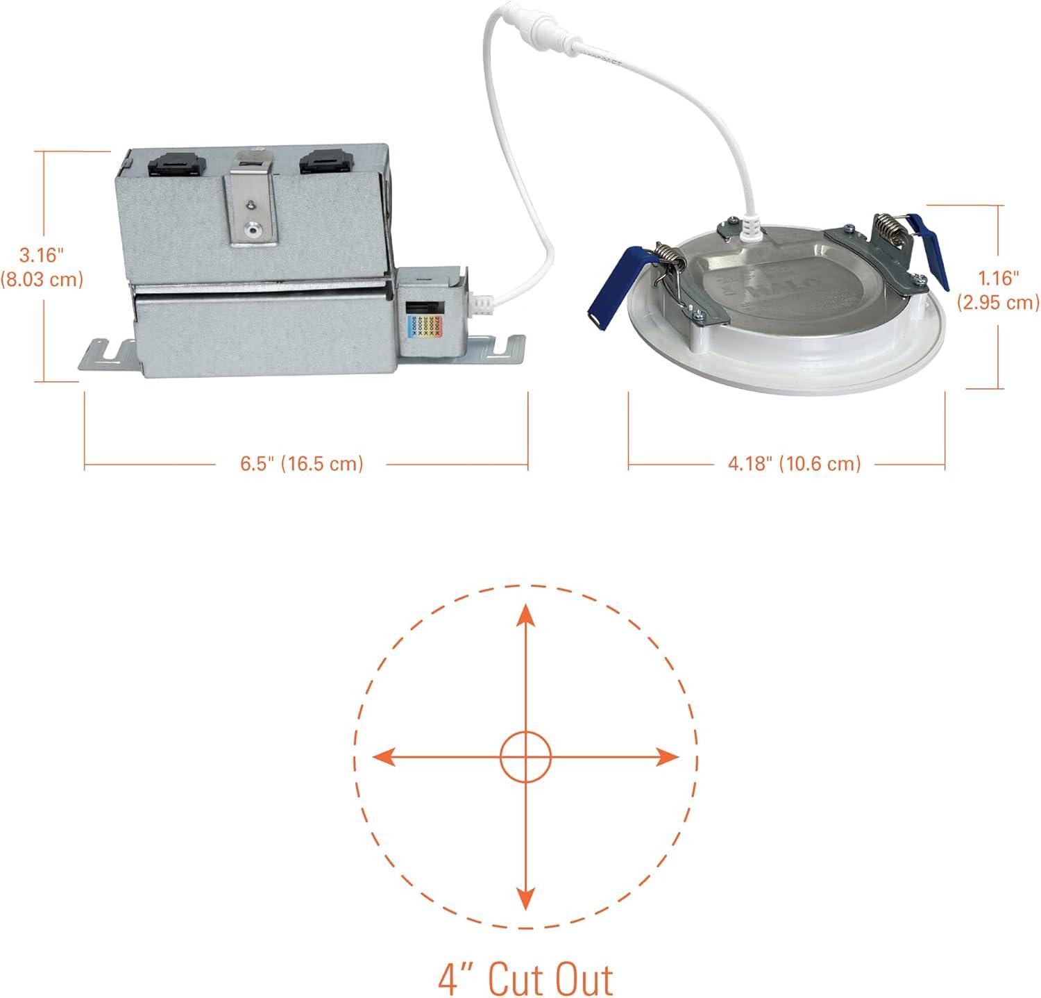 White 4" LED Canless Downlight with Energy Star