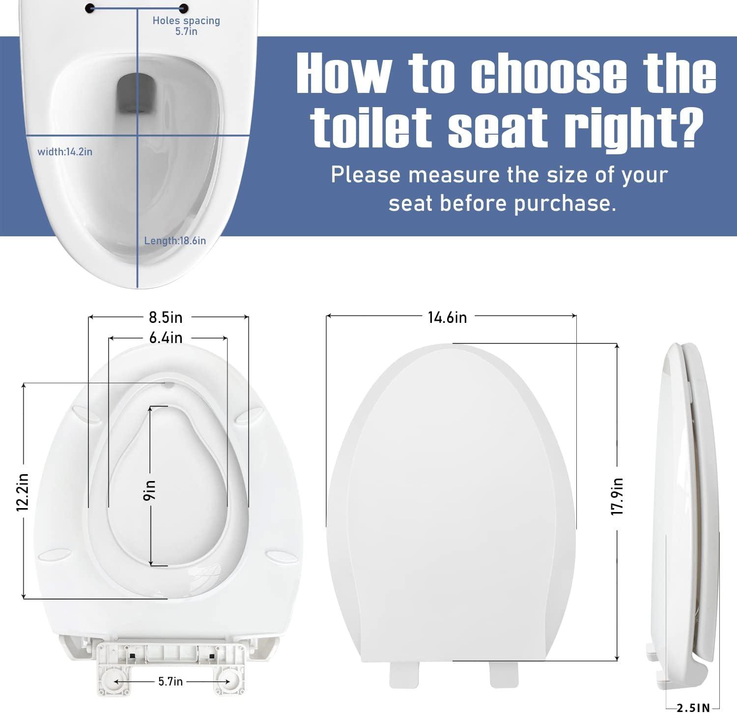 Danolapsi Elongated Toilet Seat with Built in Potty Training Seat,Quiet-Close Lid and Seat,Never Loosen,Potty Training Toilet Seat for Toddlers,Quick-Attach Hardware,Fits both Adult and Child