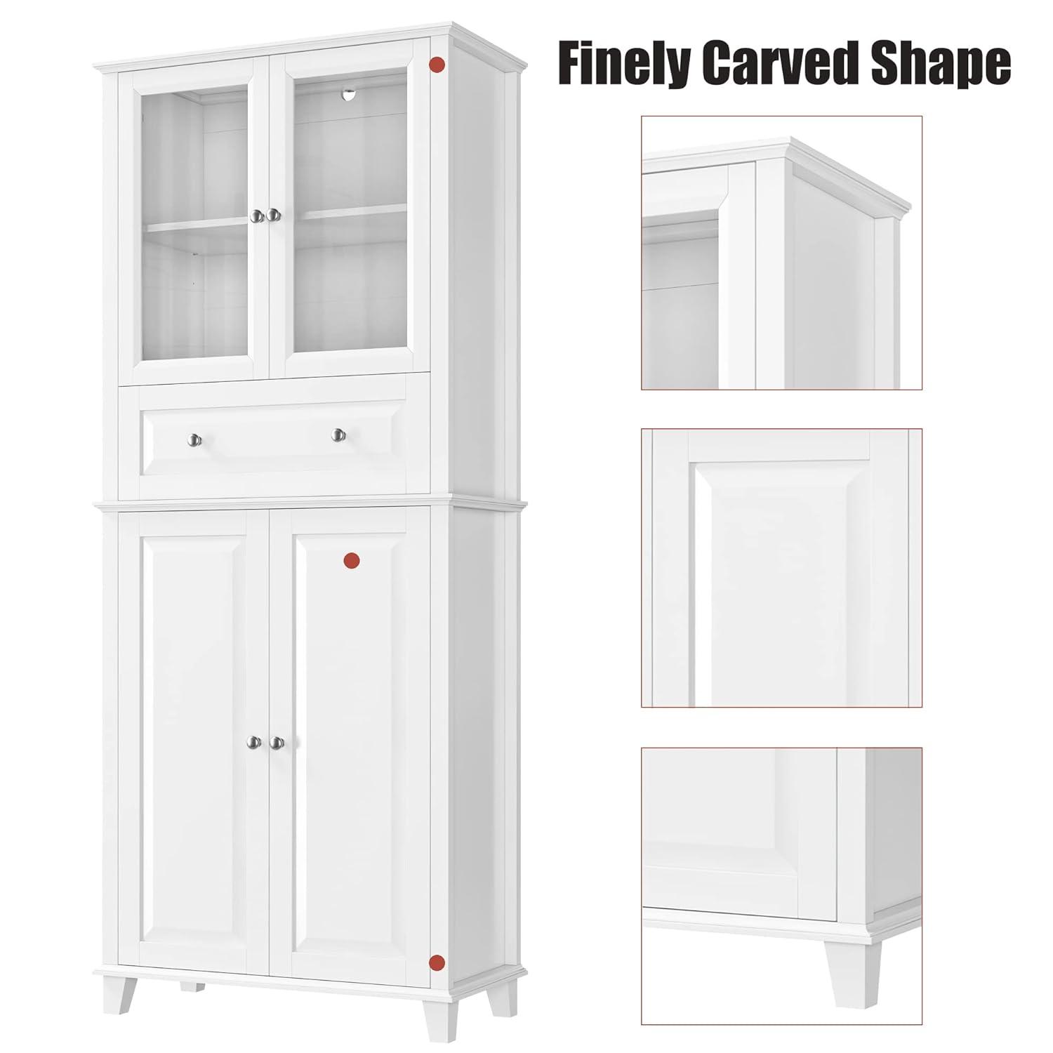 76'' Kitchen Pantry Storage Cabinet
