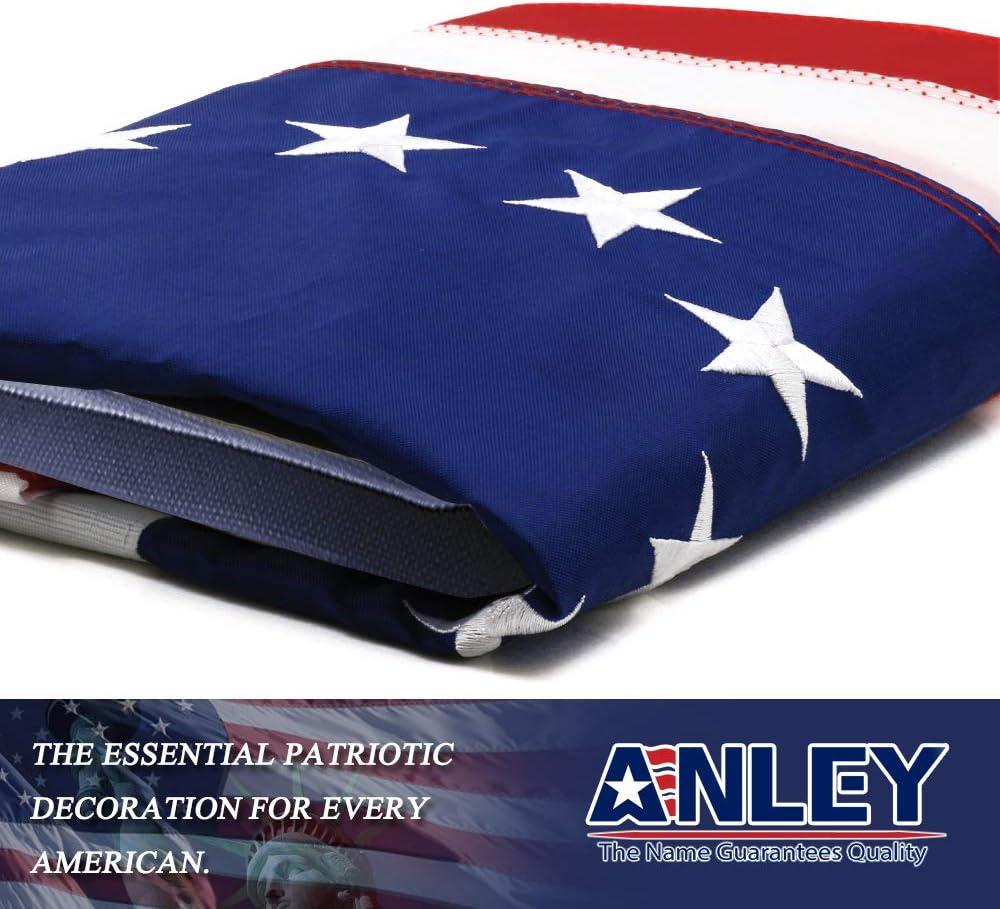 Anley Betsy Ross Flag 2x3 Foot Embroidered Stars and Sewn Stripes 210D Nylon - US Historic Patriotic Banner