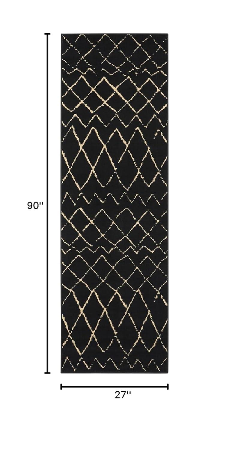 Nourison Grafix Black Area Rug GRF04 5'3"X7'3"