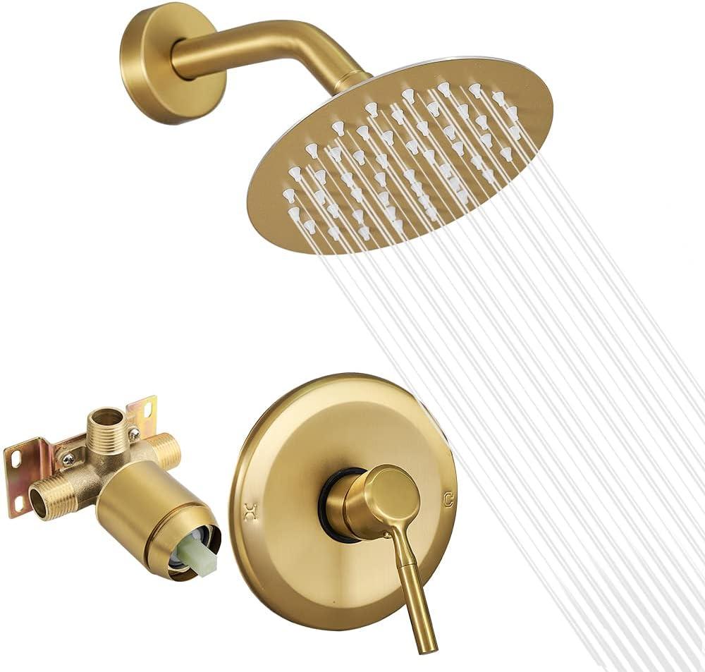 FUNDUXA Shower Head And Faucet Set Complete With Valve Shower Fixtures