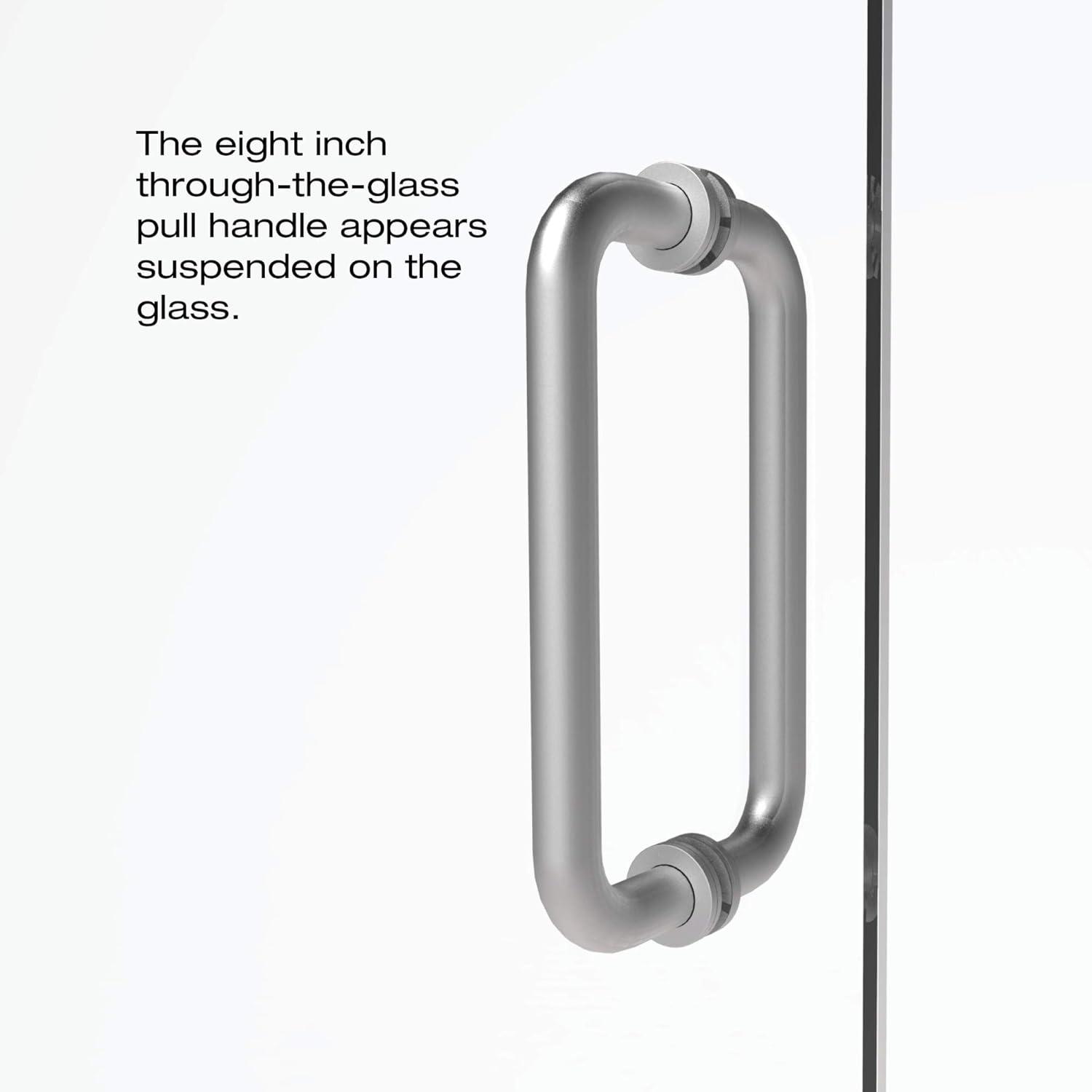 Celesta 58" W x 76" H Hinged Semi-Frameless Shower Door