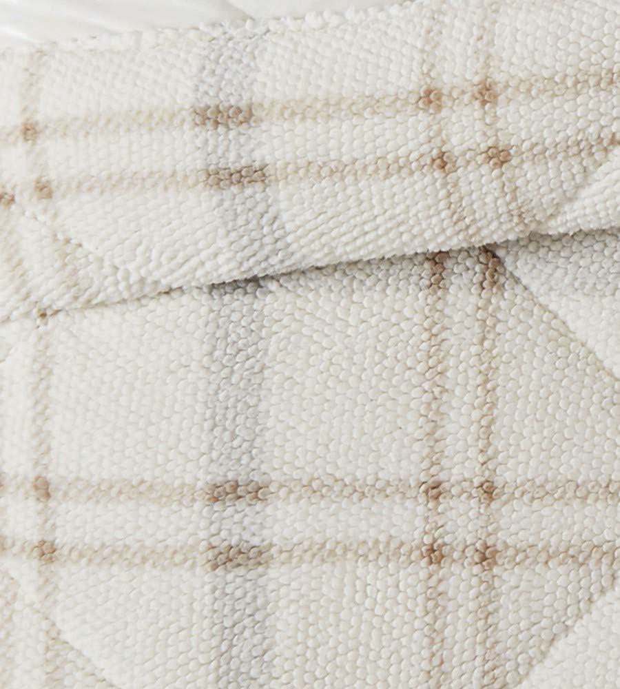 London Fog Popcorn Plaid Plush Throw