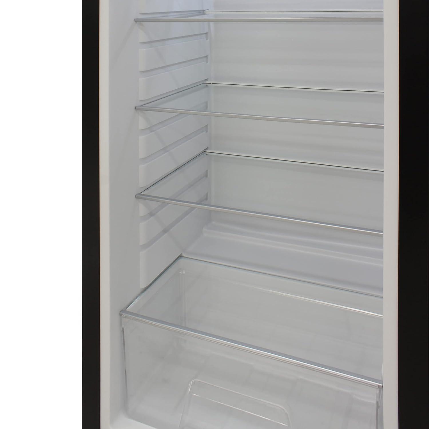 9.2 cu. ft. Freestanding Top Freezer Retro Refrigerator in Black