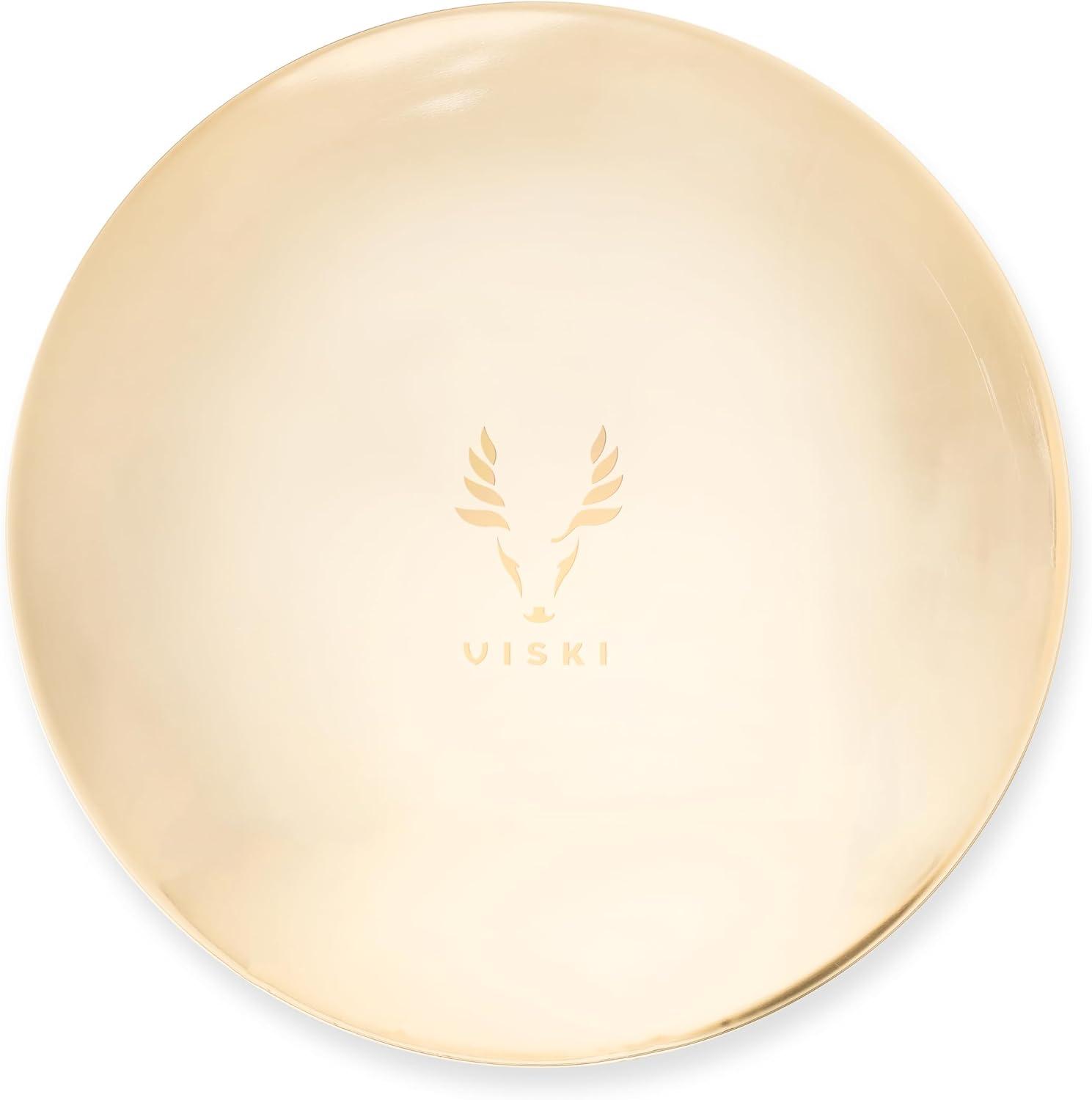 Round Serving Tray in Gold