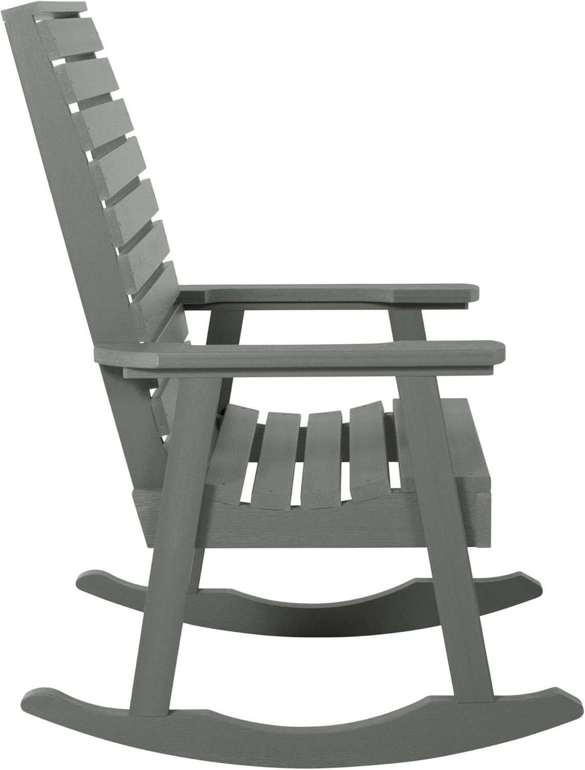 Weatherly Coastal Teak Recycled Plastic Outdoor Rocking Chair