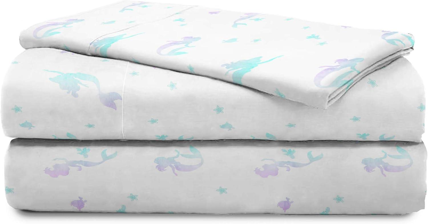 Little Mermaid Twin Purple Microfiber Reversible Bed Set