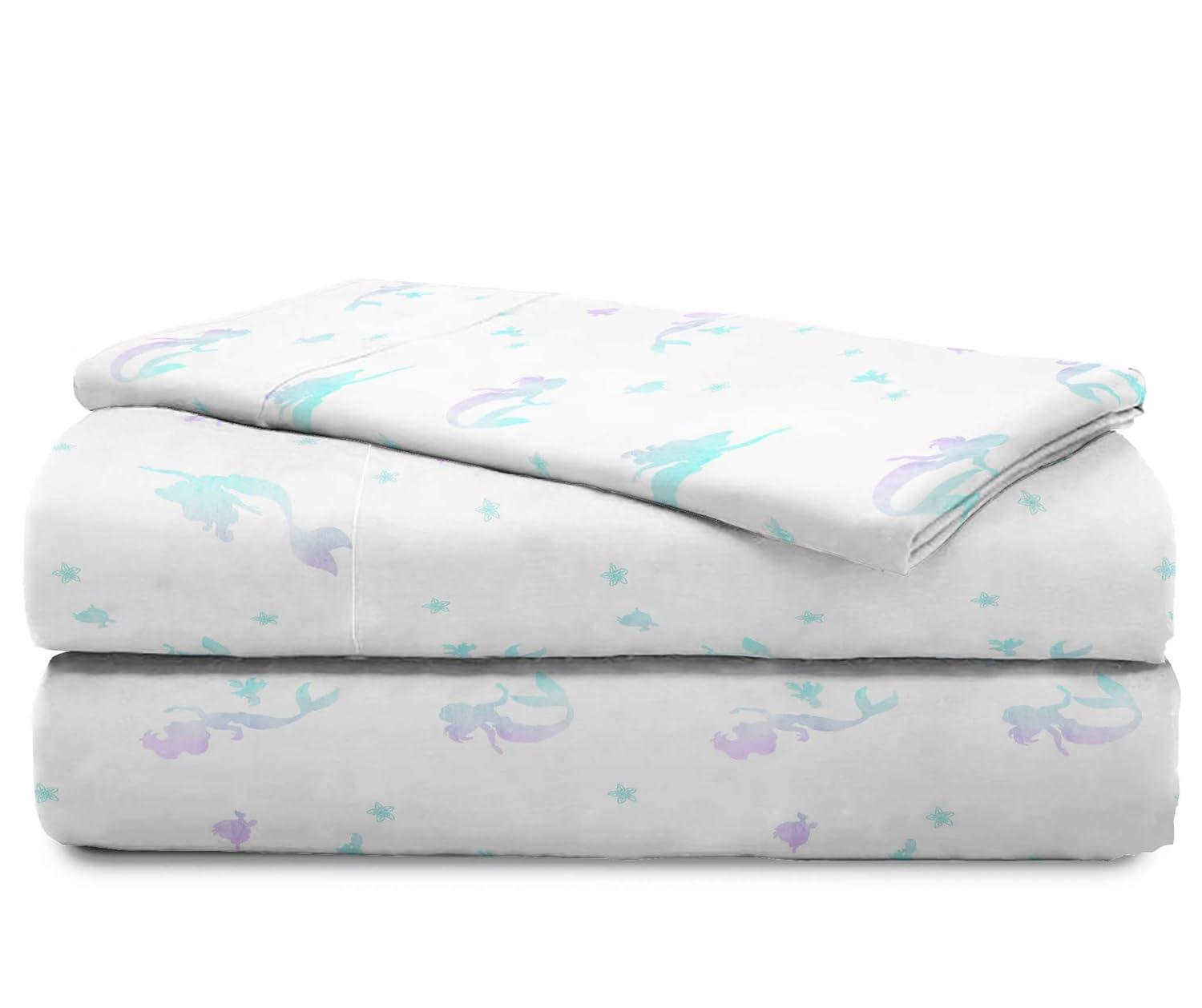 Little Mermaid Twin Purple Microfiber Reversible Bed Set