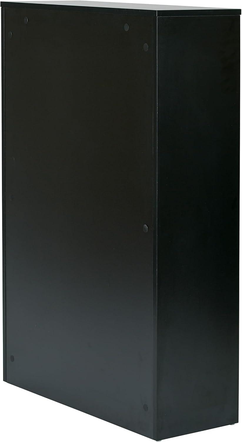 Prado 48 inch 3 Shelf Black Bookcase by Office Star