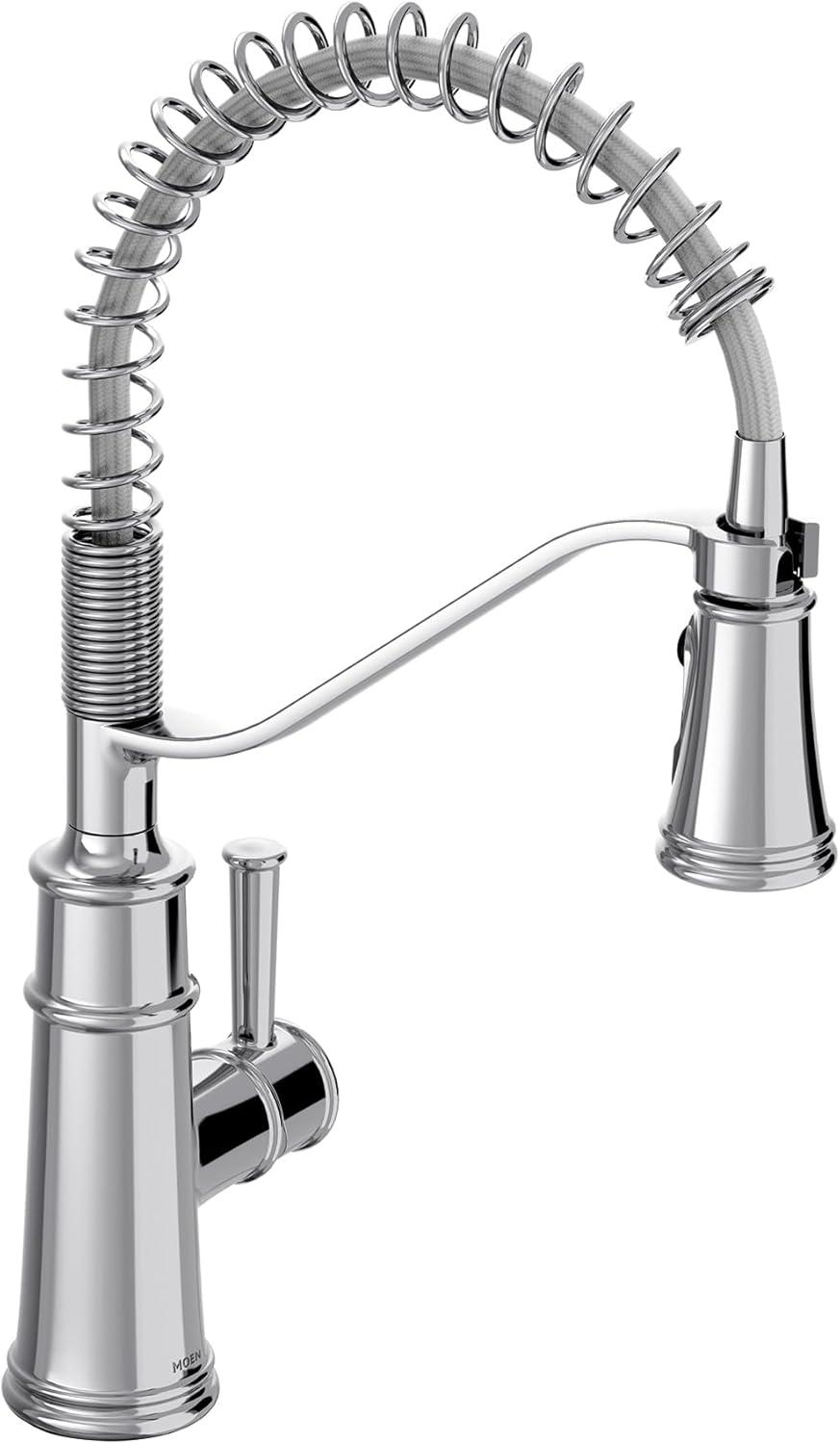 Chrome High Arc Pulldown Kitchen Faucet with Pull-out Spray