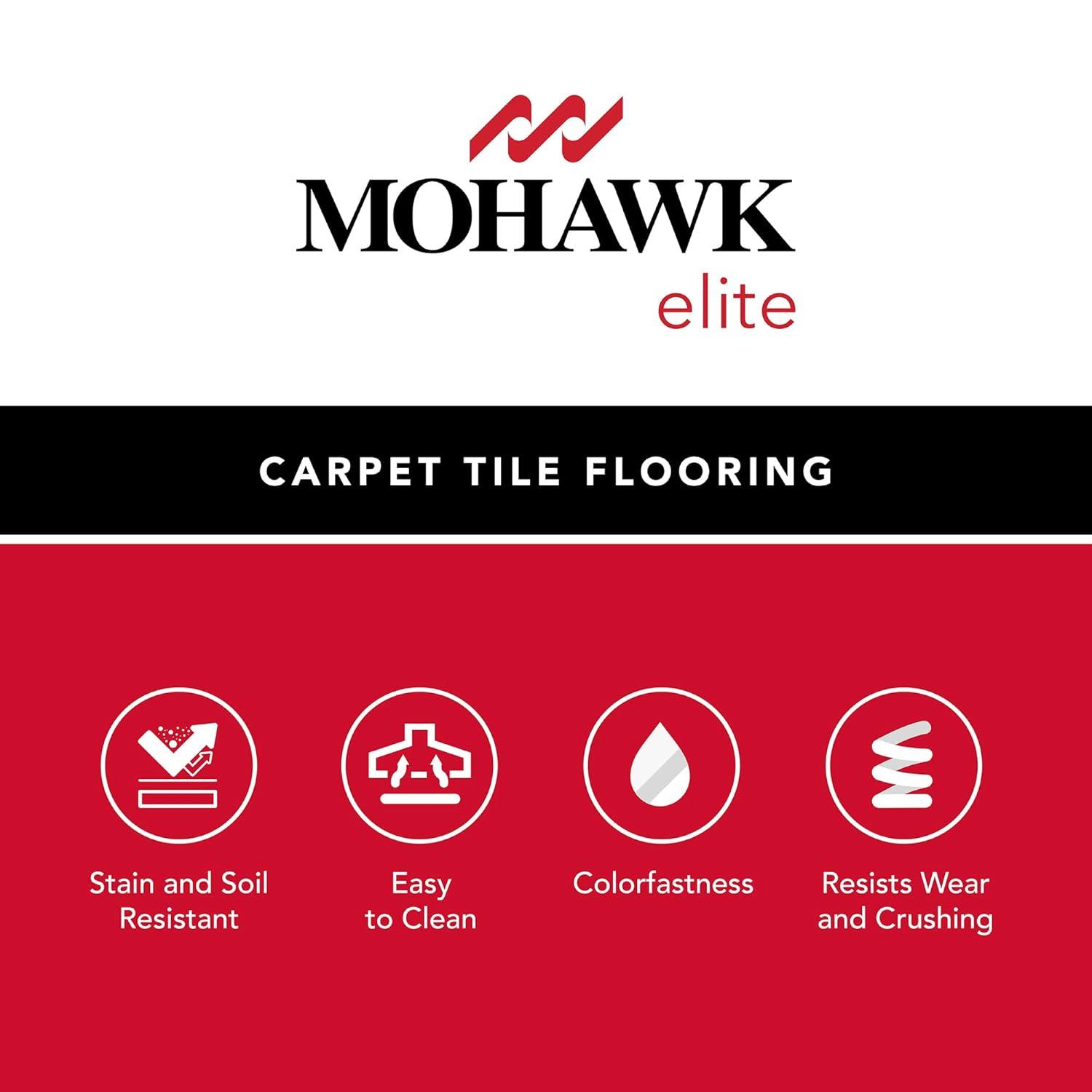 Mohawk Mohawk Elite 24" x 24" Nylon Fiber Carpet Tiles (96 sqft per carton-24 Tiles)