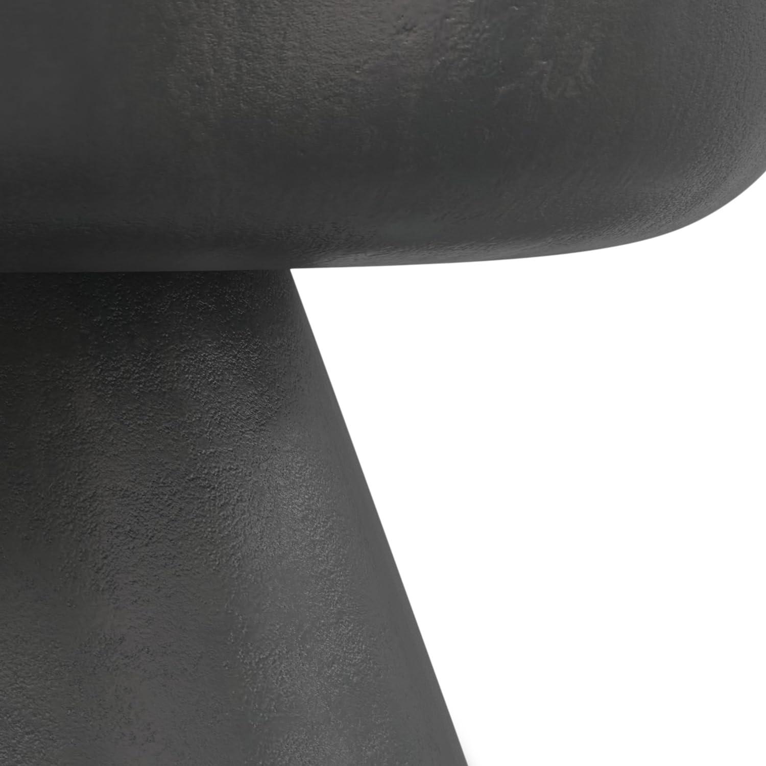 Simpli Home Alexa 30"W Cast Aluminum Mid-Century Modern Round Coffee Table with Pedestal Base, Fully Assembled