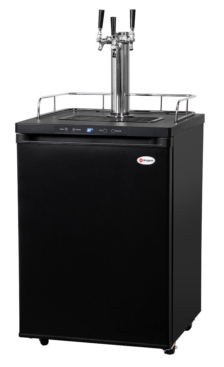 Kegco Kegco 5.6 Cubic Feet Triple Tap Freestanding Kegerator with Adjustable Temperature