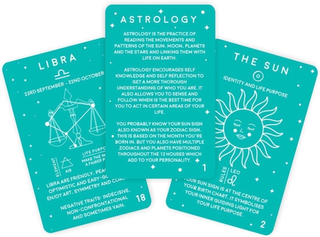 Gift Republic 100 Astrology Cards - guides you through how to read your astrology chart and understand its hidden meanings.