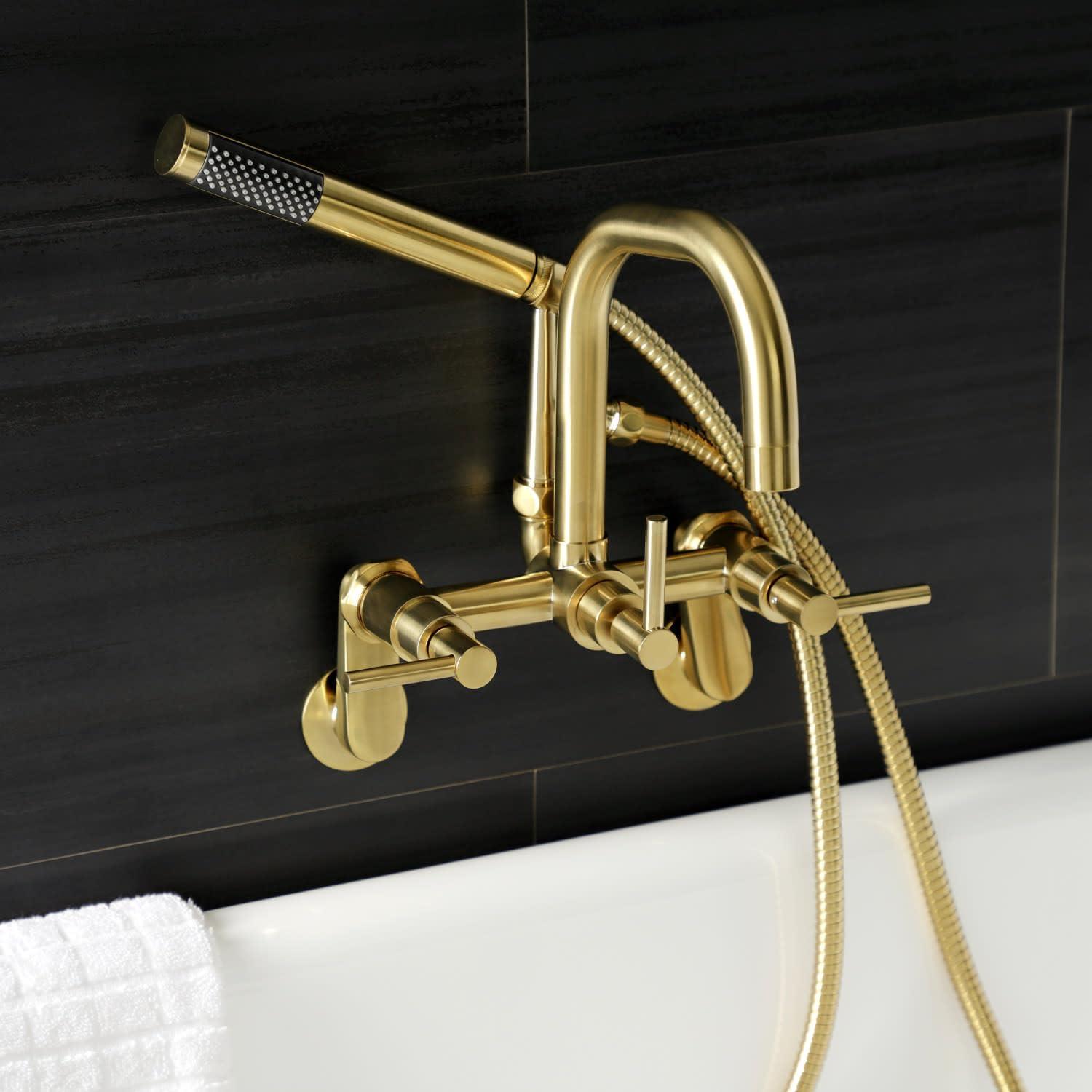 Kingston Brass Kingston Brass Concord Wall Mount Clawfoot Tub Faucet AE8457DX