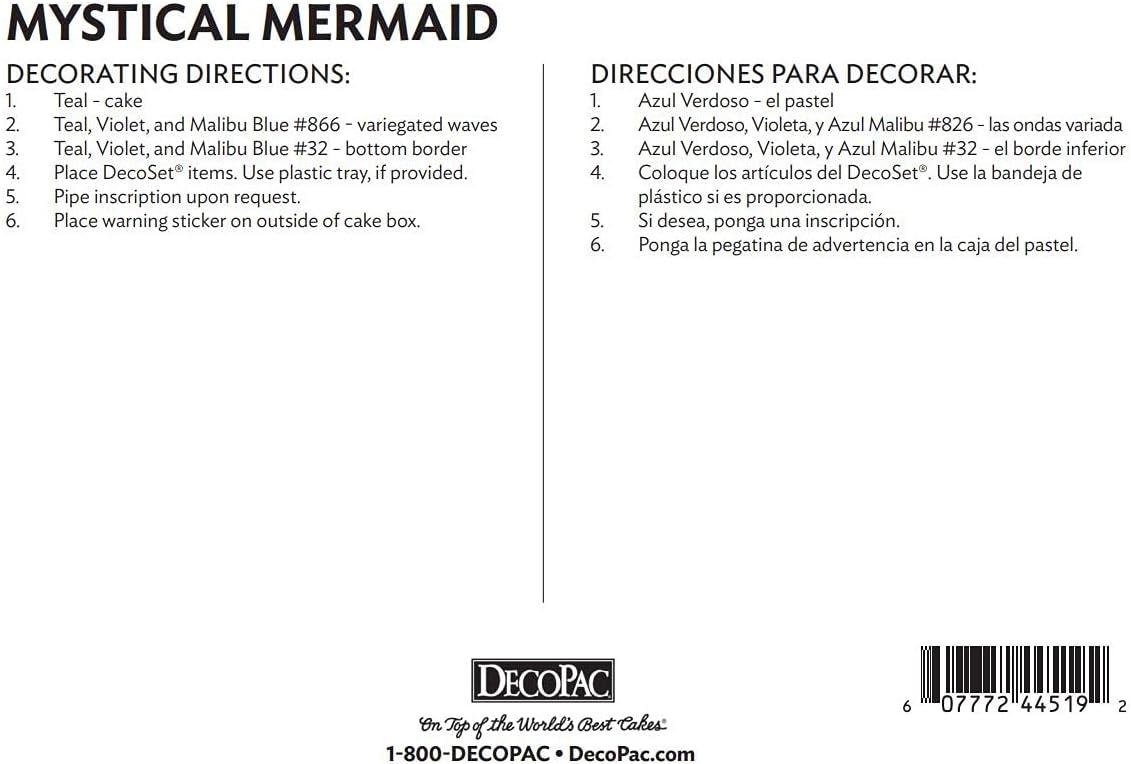 DecoPac Mystical Mermaid DecoSet Cake Topper, 1 SET, Mulitple