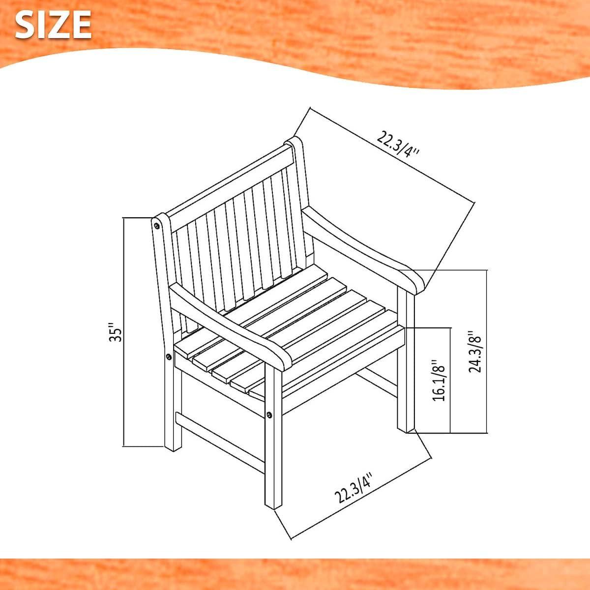 Amazonia Milano Solid Wood 100% FSC Patio Dining Armchair