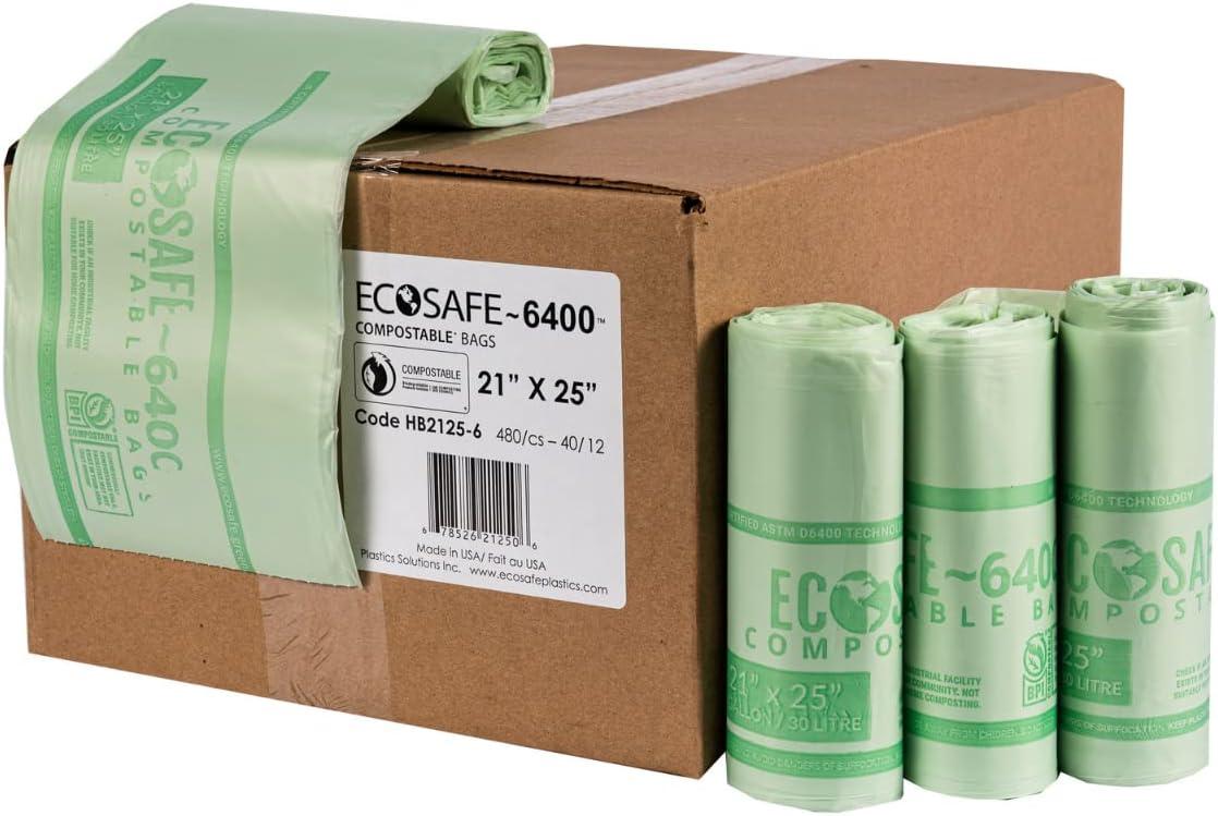 21x25" COMPOSTABLE BIN LINER, 0.6 MIL