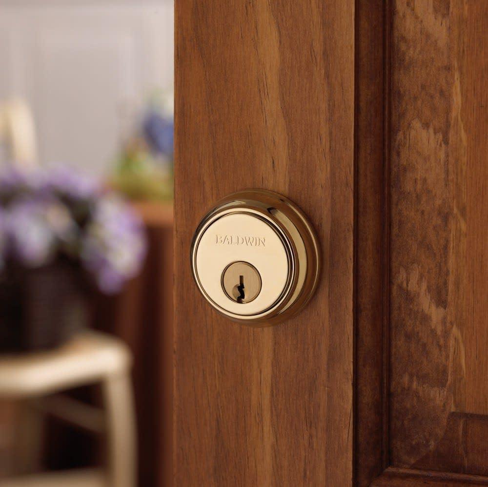 Vintage Brass Single Cylinder Door Deadbolt