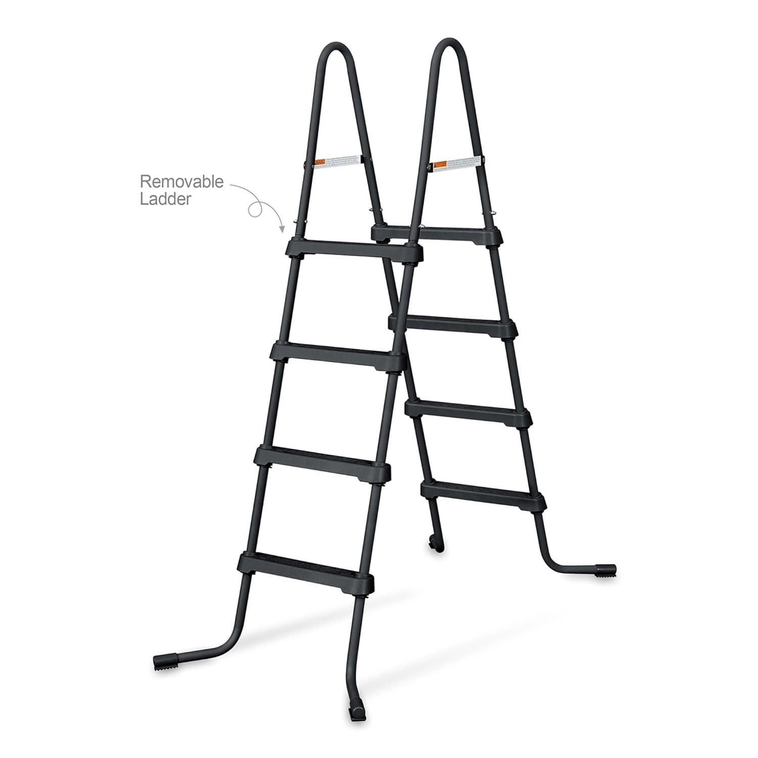 Funsicle Funsicle: Oasis Designer Lap Pool - Above Ground Pool Set, Durable 3-Ply, Powerful Filtration System, SureStep Ladder, For 6-7 People