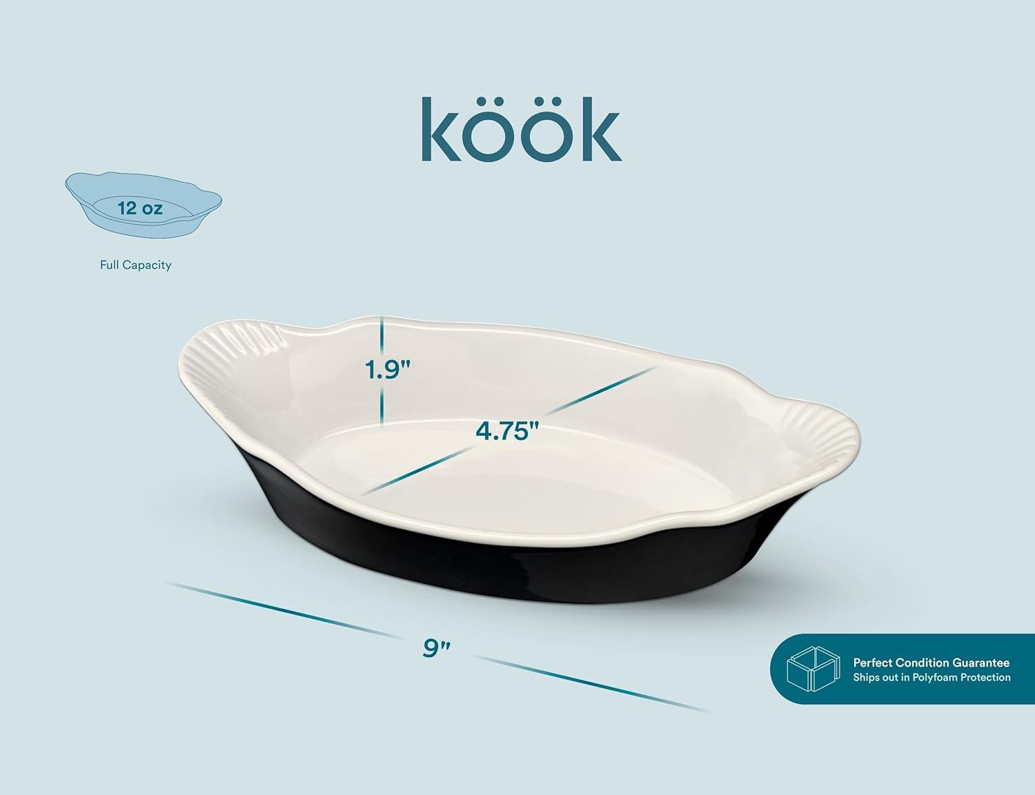 kook Kook 6 Piece Non-Stick Ceramic Bakeware Set (Set of 6)