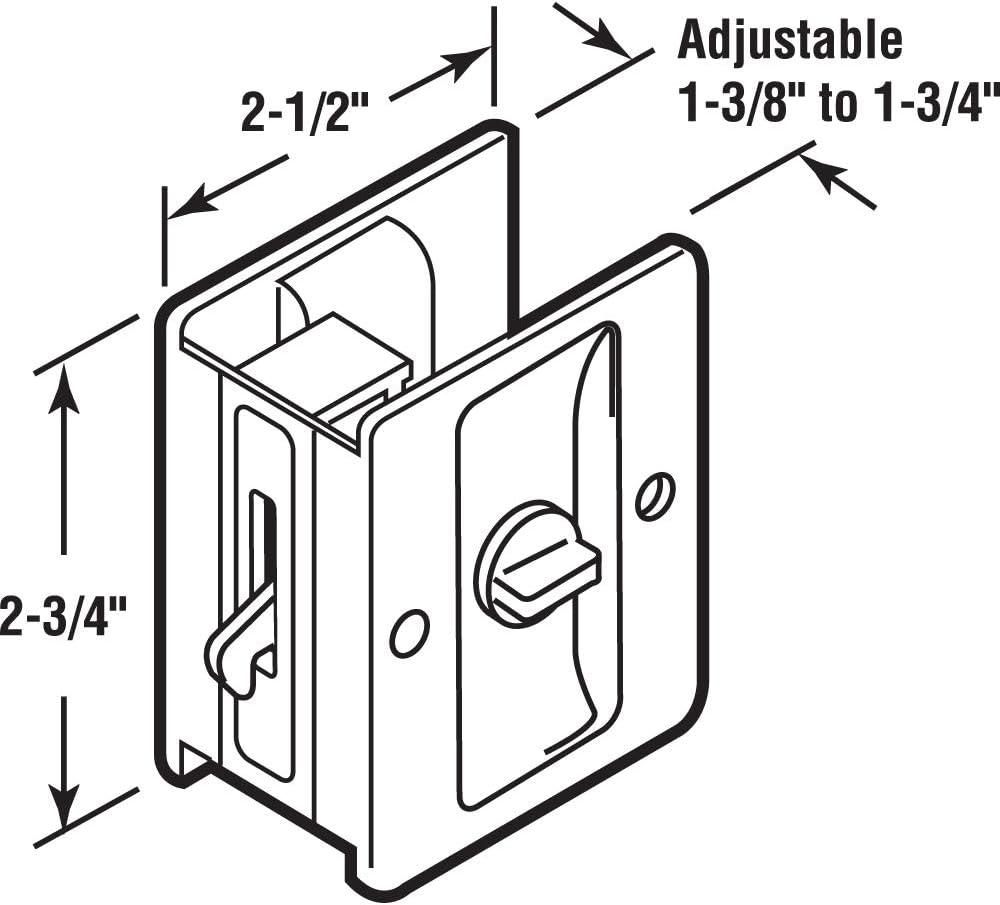 Aged Bronze Pocket Door Privacy Lock with Pull